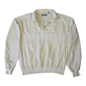 Trader Bay vintage cable knit mix sweater mens size L